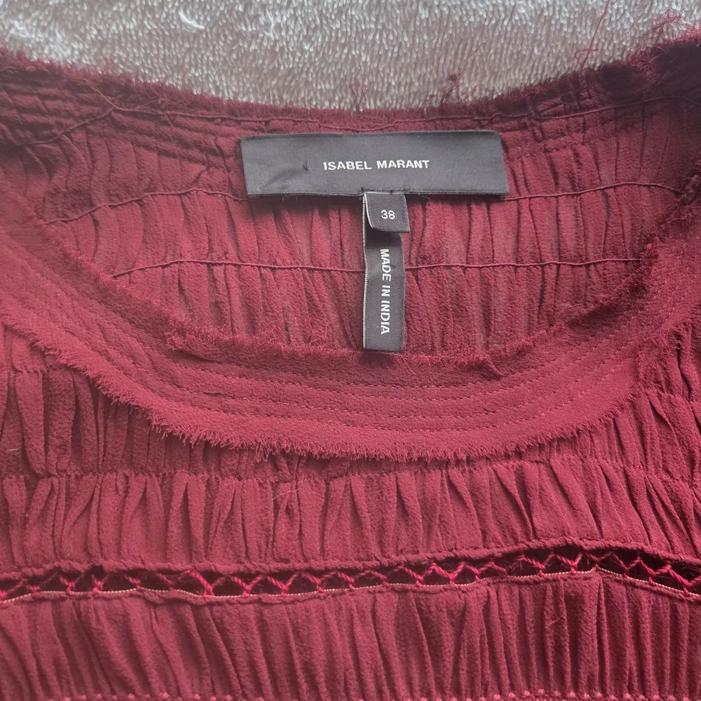 Isabel Marant Burgundy Textured Top